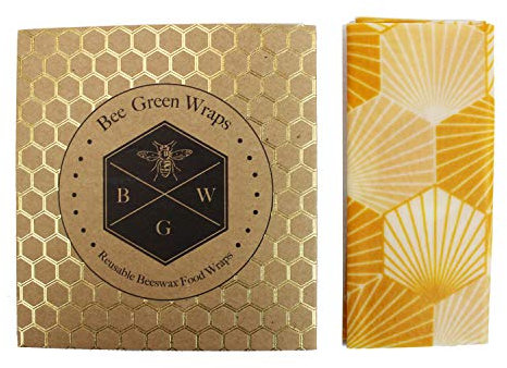 Bee Green Beeswax Wrap – 1 x Small, Reusable, Zero Waste Food Wrap – Hexagonal (20x20 cm)
