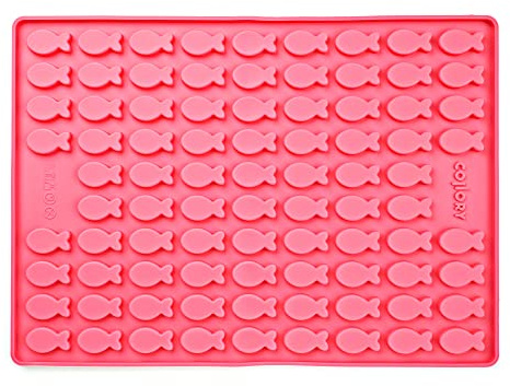 Collory Medium fisk (3,5 cm) silikon god bakmatta, hundkakor själv, bakning av choklad, godisform, material non-stick och livsmedelssäker (BPA-fri)