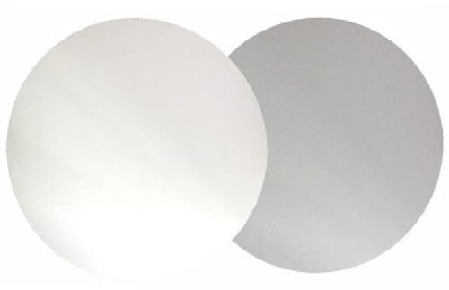 BrandNewCake® Base para Tartas Redonda Ø 24cm - Blanco/Plata - Paquete de 100 Unidades - Soporte Repostería de Alta Calidad