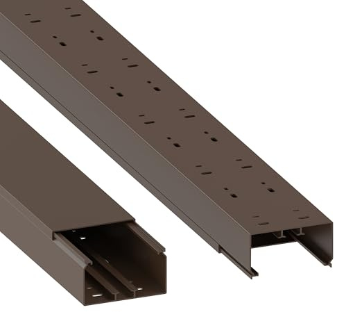 Habengut | Kabelkanal (med monteringshål) 60 x 110 mm av PVC, färg: brun, längd 1 m