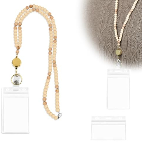 Ausweishalter mit Band, Einziehbarer Schlüsselband, Lanyard mit kartenhülle, für Frauen, Lehrer, Krankenschwestern, Doktor, Student