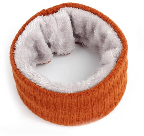 Ayuduots Bufandas de bucle circular de invierno, calentador de cuello de punto cepillado de algodón cálido, polaina de cuello de polar para hombres y mujeres