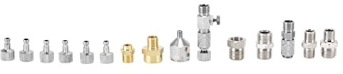 Airbrush Quick Connect, Airbrush Adapter Set 15 Styck Airbrush i Rostfritt Stål Quick Release Frånkoppling Beslag Anslutningssats Airbrush Tillbehör för Air Kompressor och Airbrush