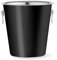 HENDI Raffreddatore per bottiglie di champagne e vino, BarUp, con manici, 3,3L, refrigeratore per bevande, secchiello ghiaccio, contenitore per champagne, vini, ø220x(H)190mm, nero, acciaio inox