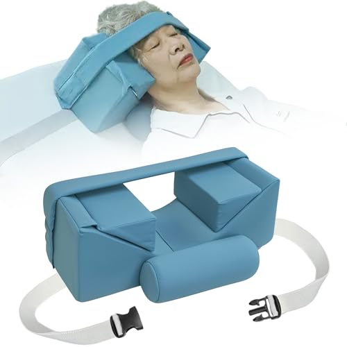 Coussin biseauté réglable pour lits d'hôpital et fauteuils roulants à dossier haut – Soutien pour les patients au lit et les personnes âgées, positionnement médical de la tête (avec soutien du cou