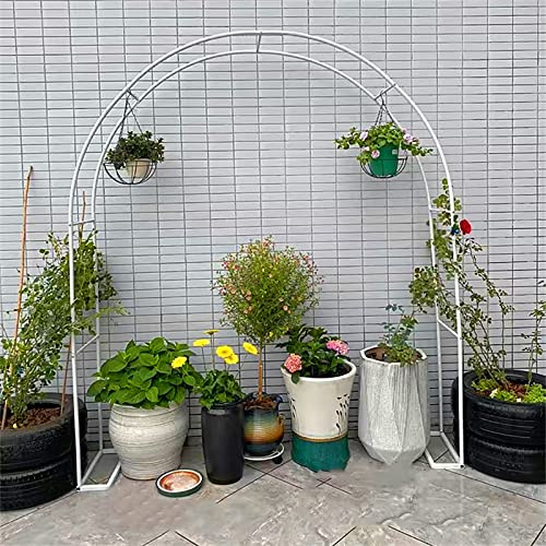 HFVUYAR Rosenbåge av metall, galvaniserad, väderbeständig, trädgårdsbåge, rankgaller, pergola för klätterväxter i trädgården eller på terrassen
