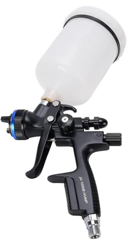HVLP Air Spray Gun, HVLP Spray Gun med 1,3 Mm Munstycke och 600 Ml Plastkopp, Professionell Färgsprut föR Möbler, Skåp, Staket, Väggar, R -färgpistolsprutning