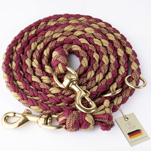 Tailoir Hundeleine 2m geflochten - Leine Hund, Mittelgroße - Große Hunde, Leine verstellbar, Hundeleinen, Dog Leash Führleine, Bissfeste Hundeleine zum Umhängen, Trainingsleine, Freihandleine Paracord