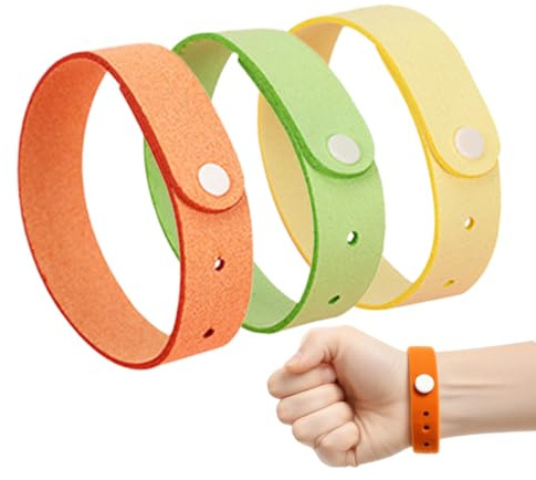 Braccialetto Antizanzare, 3 Pezzi, Braccialetti Antizanzare Bambini, Olii Naturali al 100% Adatto Ad Adulti, Anti Zanzare, Braccialetti Antizanzare,Bambini e Neonati