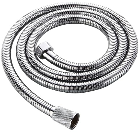 1.5m Shower Hose, Bore Anti-Kink Stainless Steel Shower Hose, Leakproof Chrome Replacement for High Pressure
