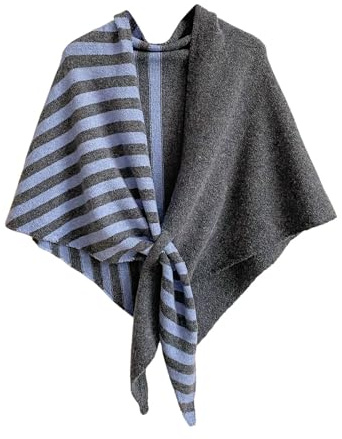 Sciarpa Pashmina, a maglia, sciarpe, cardigan, cappello, spalla, top, maglione, sciarpa, Blu, Taglia unica