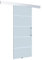 HOMCOM Puerta Corrediza de Vidrio Puerta Corredera Deslizante de Cristal Seguridad 102,5x205 cm Translucido Y A Rayas Transparentes