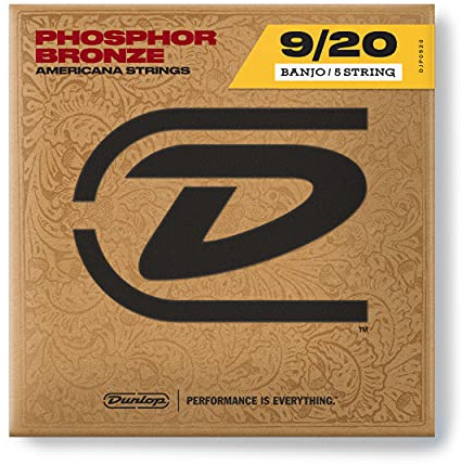 Jim Dunlop DJP0920 Phosphor Bronze 5 String Set Banjo Strings