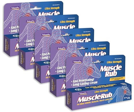 Natureplex Ultra Strength Muscle Rub Cream 1.5 oz (Pack of 5) – Menthol & Methyl Salicylate, Fast-Penetrating, Long-Lasting Relief for Muscle & Joint Discomfort (Minor Aches, Backache, Strains)