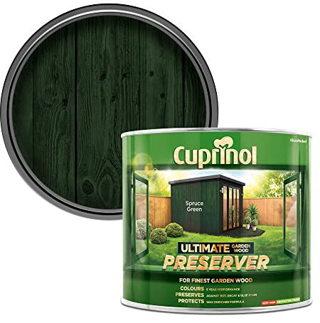 Cuprinol 5206082 CUPGWPRESG1L 1L Ultimate Garden Wood Preserver - Spruce Green