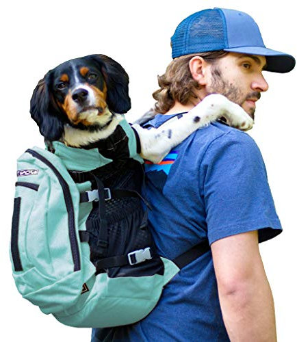 K9 Sport Sack Plus 2 - Large, Summer Mint - Ideal for Dogs 20-22” Long - Adjustable, Backpack-Style Carrier with Multi-Functional Storage Pack, Thick Shoulder Straps & Padded Back Panel