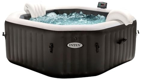 Intex Spa Gonfiabile PureSpa Carbonio 6 Posti, Vasca Idromassaggio, Prodotti per Idromassaggio