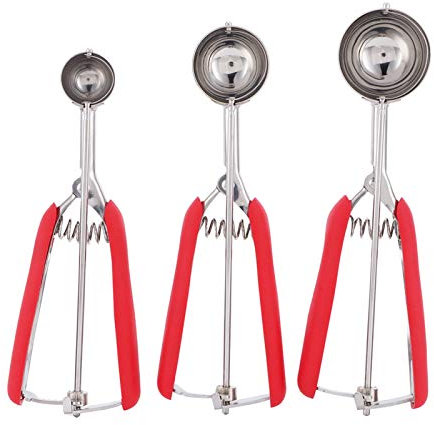 3 Stück Keksschaufel Eisschaufel Eisschaufel Kugelgräber Eisschaufel Kekse Schaufel Set Edelstahl Eislöffel Wassermelonengräber(1#)