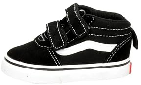 Vans Ward Mid V, Sneaker Unisex - Bambini e ragazzi, Suede Canvas Black White, 18.5 EU