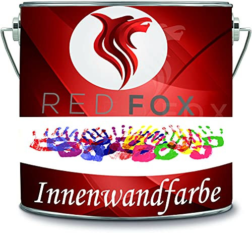 RED FOX Innenwandfarbe Farbentraum Bunt hochdeckend lösemittelfrei 1X streichen deckend (5 l, Alt Rosa)