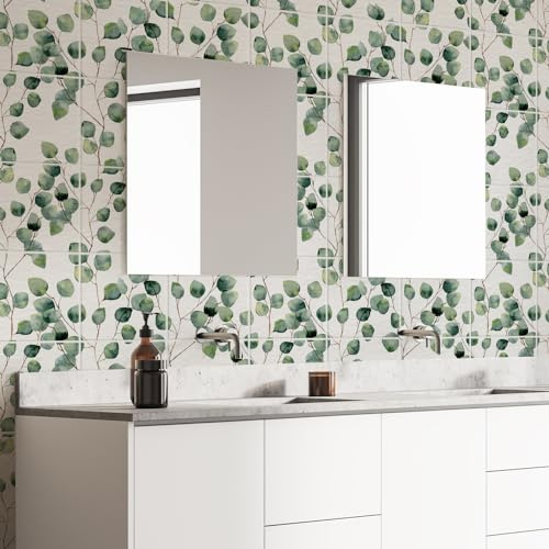 RE-COVERTILES - 18 st Klistermärken Kakel formatera 20x20 cm PS00254 Väggmosaik Cement Kakellim för badrum och kök Peel and Stick