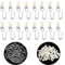 Catelves 100 Stück Gardinenhaken Gleiter, Gardinenröllchen, Curtain Hooks, Osengleiter, Gardinenhaken für Schienen, für Schiene, Curtain Hooks Türvorhang Duschvorhänge
