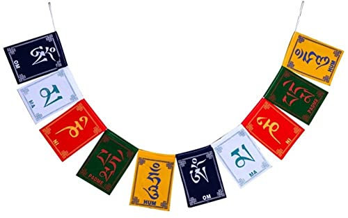 Buddhistische Hängeflaggen 1pc Traditionelle Tibetische Gebetsflaggen Bunting Mini Dekorative Banner Für Gebetsmeditation Vorräte