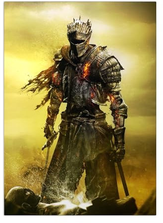 Displate Offiziell Dark Souls MetallPoster Magnetische Befestigung Inklusive Lizenziert Bilder Hochwertiges Poster Dark Souls III Key Art v Poster 45 cm x 32 cm
