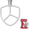 Frusta piatta in acciaio inox da 6 litri per mixer Kitchen Aid, compatibile con accessori per mixer Kitchen Aid