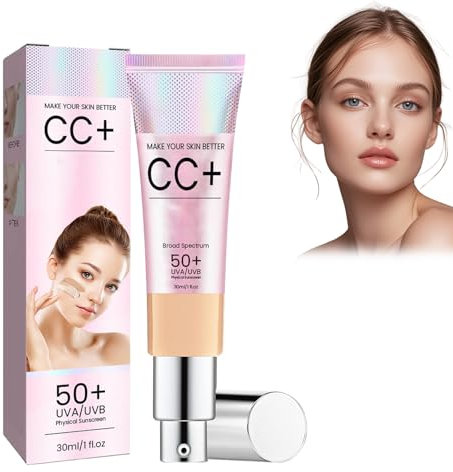 Crema e fondotinta anti-età Rostblant CC+, CC cream liquida ad alta copertura, impermeabile, con SPF 50+, fondotinta a copertura totale per tutti i tipi di pelle, finitura naturale