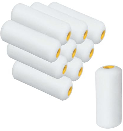 Foam Paint Rollers, 10pcs 4 Inch Paint Roller, Mini Paint Roller High Absorption Foam Paint Roller, Small Foam Paint Rollers, 4 Inch Foam Rollers for House Painting.