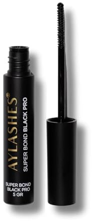 AYLASHES DIY Super Bond Black Pro Wimpernkleber für Wimpernextensions mit bis zu 7 Tage Halt, wasserfest, Latexfrei, Ohne Dämpfe, Schnell Trocknend, Präzises Auftragen und Dermatologisch bestätigt