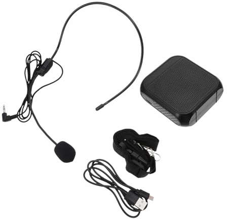 Warmhm Wireless Voice Amplifier Portable Little Amplifier for Street Vendors with Sound No Noise Rechargeable Compact Megaphone with Waistband for Easy Carrying