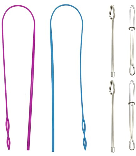 YUVKIN 6 Piezas Herramienta para Enhebrar, Agujas Pasacordones, Cuerda para Pantalones Deportivos, Enhebrador de Cinta Elástica, Herramienta para DIY, Pinzas Enhebradoras