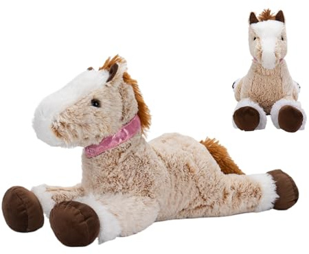 Muñeco de Caballo de Peluche Muñeco Decorativo Animal para Hogar | Peluche Caballo para Casa para Novia, Esposa, Amiga, Hermana, Hija, Niños, Dormitorio, Estante, Mesa, Guardería
