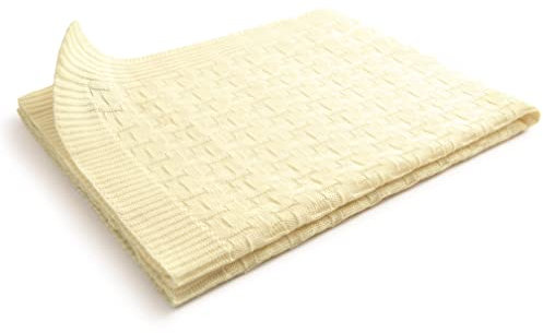 Sonnenstrick 3009SWKL Babydecke Kuscheldecke Strickdecke aus 100% Merino Schurwolle 80x80 cm made in Germany