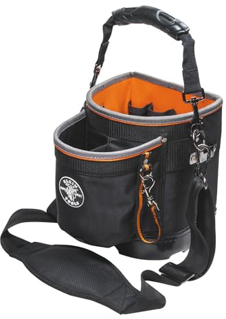 Klein Tools 55419SP-14 Tool Bag with Shoulder Strap Has 14 Pockets for Tool Storage, Can Fit Long Screwdrivers