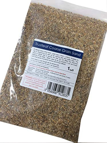 Trustleaf Sable de silice naturel 1 kg – Grain grossier 1 mm-2 mm – Arts & Crafts – Aquariums