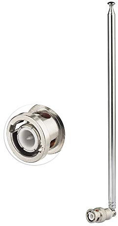 Bingfu HF VHF UHF 7 Abschnitte 116cm Teleskopantenne mit BNC Stecker für CB Radio Scanner Amateurfunk Zweiwegefunk Mobiler Scanner FM Sender Drahtloses Mikrofon Empfänger Frequenzzähler