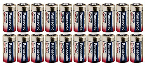 Panasonic CR123A Lithium-Batterie, 3 V, Packung mit 20 Batterien