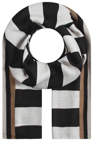 Majea Halstücher Damen Tuch Kopftuch Halstuch Schal Stola (880032) (Schwarz 7)