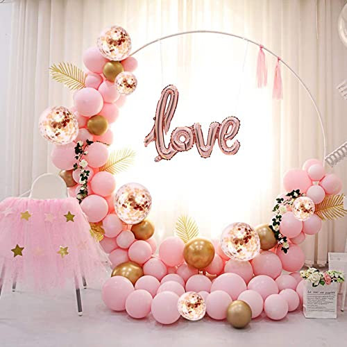 Kreis Rahmen Kit, Ballon Girlanden Halter, Hoop, Ständer, Bogen Ständer Kit, Party Dekoration Runder Ring, Ring Hochzeitsbogen, Geeignet für Hochzeit Garten Dekoration (150cm)