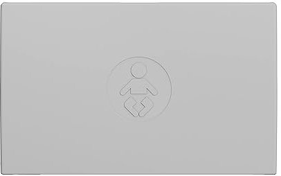 FOUNDATIONS Ultra 300-EH Foldable Changing Table for Wall in Grey | Plastic Wall-Mounted Diaper Changing Unit/Station incl. Safety Belt, Bag Hooks & Fixing Material