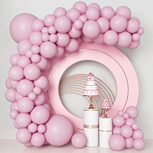 Pink Balloons 140pcs Light Garland Arch Kit 5/10/12/18 Inch Different Sizes Pastel Latex for Birthday Party Decorations Baby Shower Wedding Gender Reveal Decorations