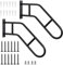 SMONTER Handrails for Outdoor Steps, 1-3 Steps Wall Mount Hand Rail, Safety U-Shape Metal Grab Bars, Stair Handrail for Indoor Stairs, Stair Railing Indoor for Pregnant Women, Elderly, Disabled, 2 pcs