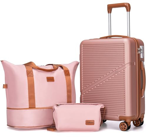 Cosbarn Luggage Sets 5 Piece Suitcases with Wheels, Suitcase Set ABS Hard Case Luggage with TSA Lock Spinner Wheels Durable Travel Luggage (5-Piece Set(20/24/28))