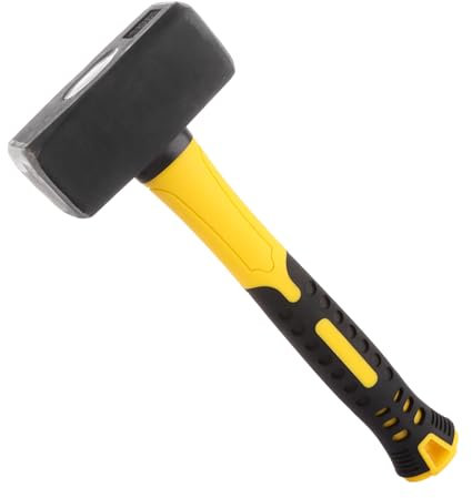 ASelected Club Hammer - Martillo de trineo resistente de 1700 g con mango de fibra de vidrio, martillo forjado y endurecido por inducción