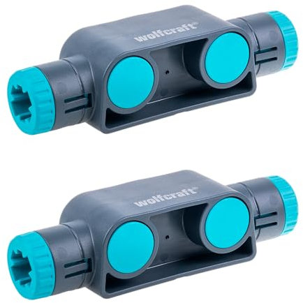 wolfcraft 2 Adaptadores para sargentos monomanuales Connector - 8664060 - Para unir sargentos monomanuales