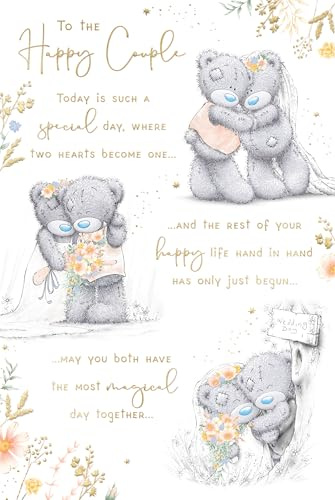 Me to You Tatty Teddy 6 x 9 Inches Wedding Day Card For The Happy Couple, Storyboard Design (15 x 22 Cms) - Official Collection
