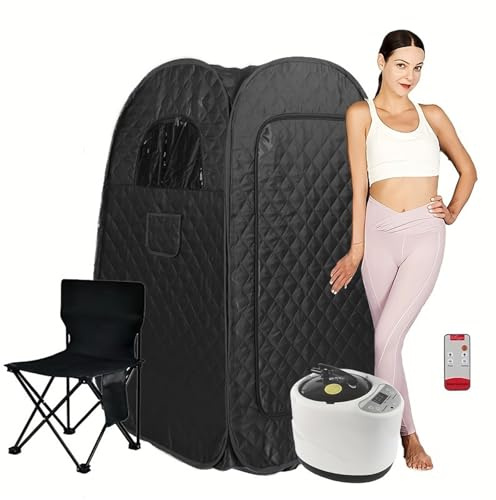 Sauna a vapore, Tenda Portatile Compatta Per Sauna A Vapore 1200 Watt Terapeutica Domestica Per Il Tempo Di Rilassamento Disintossicante Controllo Remoto Personale Per,per casa SPA Bagno Hotel